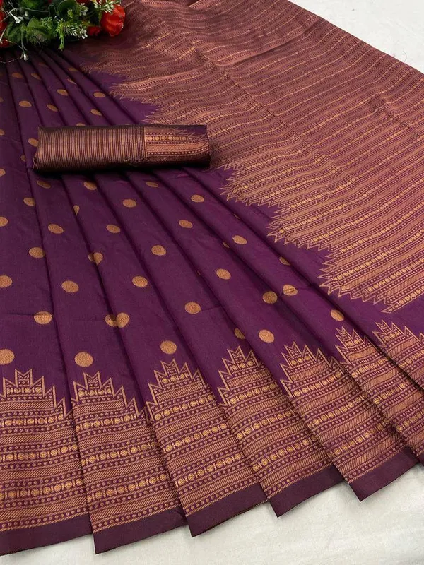 Purple_Woven_Banarasi_Soft_Silk__Saree_With_Unstitched_Blouse