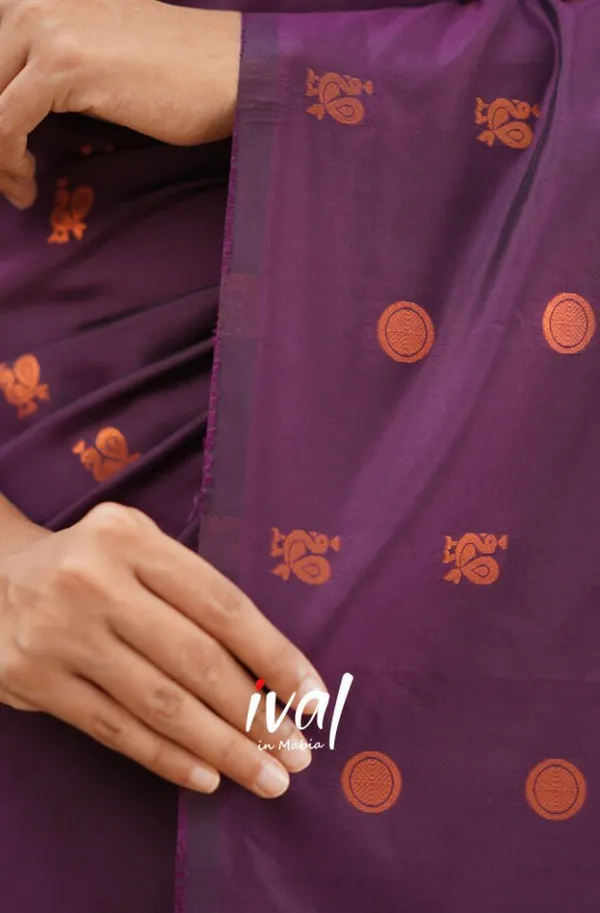 Purple__Woven_Jacquard__Saree_With_Unstitched_Blouse