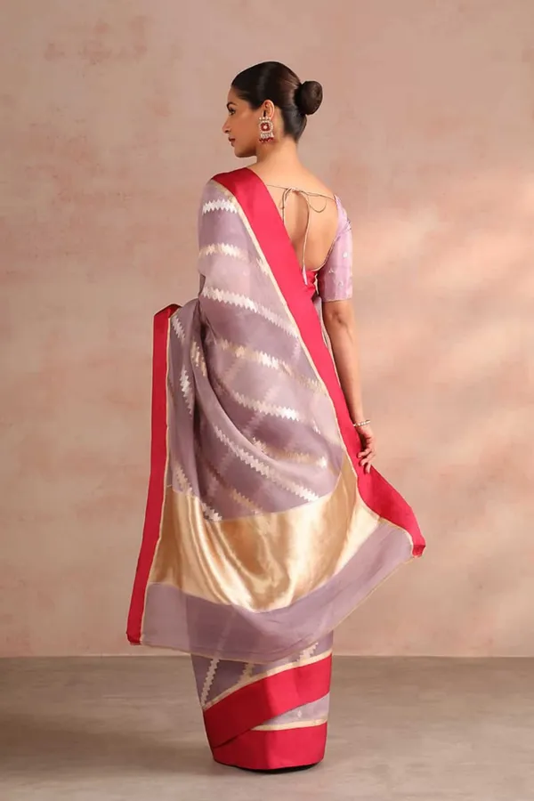 Light_Blue_Woven_Kanjivaram_Soft_Silk__Saree_With_Unstitched_Blouse