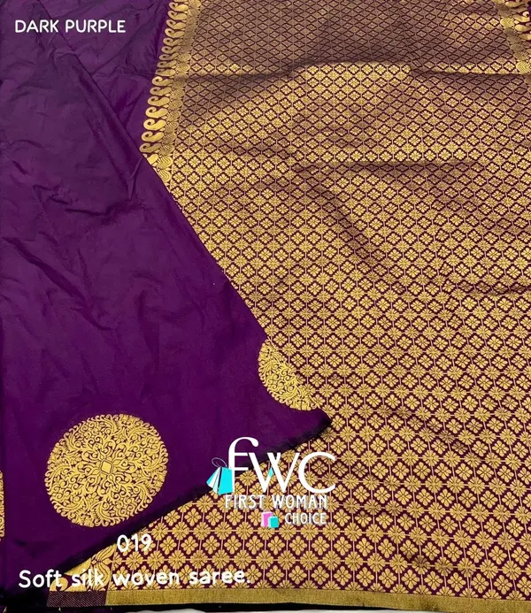 Purple__Woven_Jacquard__Saree_With_Unstitched_Blouse