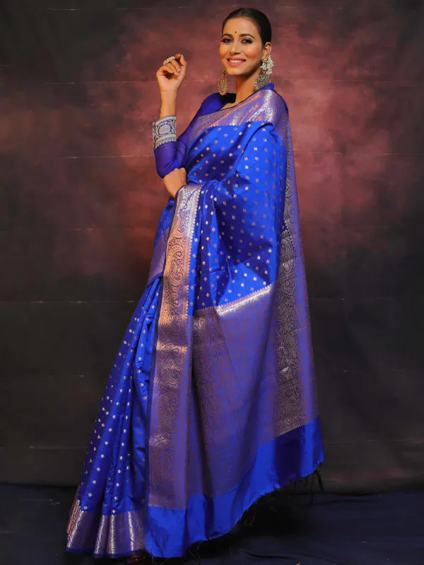 Light_Blue__Woven_Jacquard__Saree_With_Unstitched_Blouse