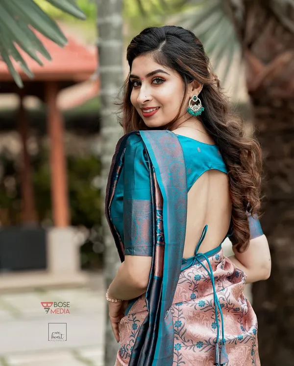 Beby_Pink__Woven_Jacquard__Saree_With_Unstitched_Blouse