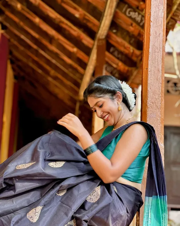 Black__Woven_Banarasi_Jacquard__Saree_With_Unstitched_Blouse