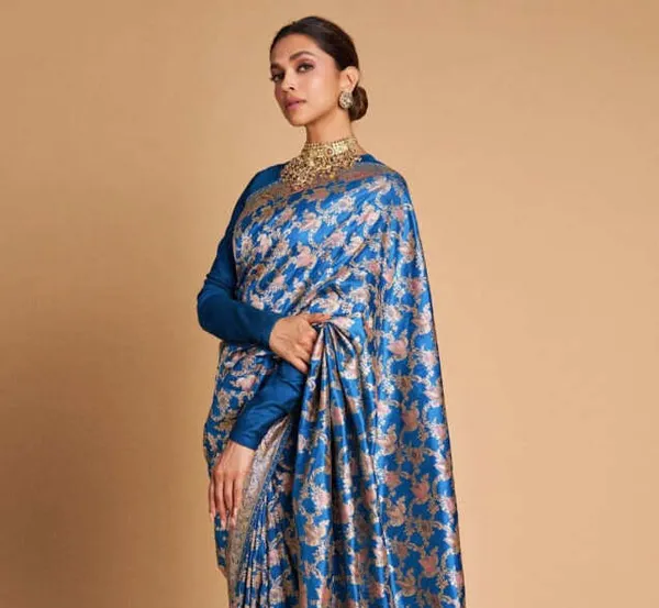 Light_Blue_Woven_Jacquard_Soft_Silk__Saree_With_Unstitched_Blouse