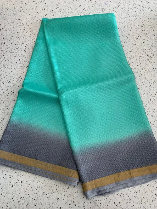 Aqua_Blue/_Gray_Art_silk_Cotton_Saree_with_Blouse_Piece_For__Women