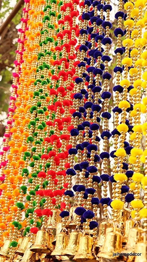 Handmade_Wall_Door_5_ft.Strings_Hanging_Pom_Pom_Torans_Garland_with_Golden_Bells_Decoration_Item_for_Home_DecorDiwali_Festival,Navratri,Wedding_(5_FT_6_Strings)_(SL-0219(Yellow))