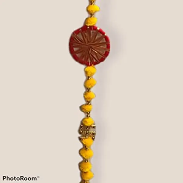 Handmade_Wall_Door_5_ft.Strings_Hanging_Pom_Pom_Torans_Garland_Bandhwar_with_Golden_Bells_Decoration_Item_for_Home_DecorDiwali_Festival,Navratri,Wedding_(5_FT_6_Strings)_YellowRed