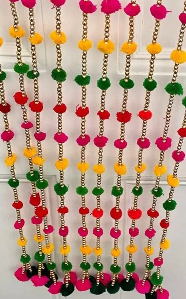 Handmade_Wall_Door_Hanging_Decorated_Bell_String_with_Golden_Beads_and_Pompom,_Hanging_Torans_Garland_Bandhwar_Decoration_Item_for_Home_DecorDiwali_Festival