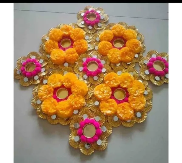 Genda_with_Gota_Chakri,Tea_Light_Holder_Rangoli_Set_Home_Temple_Decorations_for_Diwali,_Dusshera_Wedding_Pooja_Festival_All_Festival_Decoration