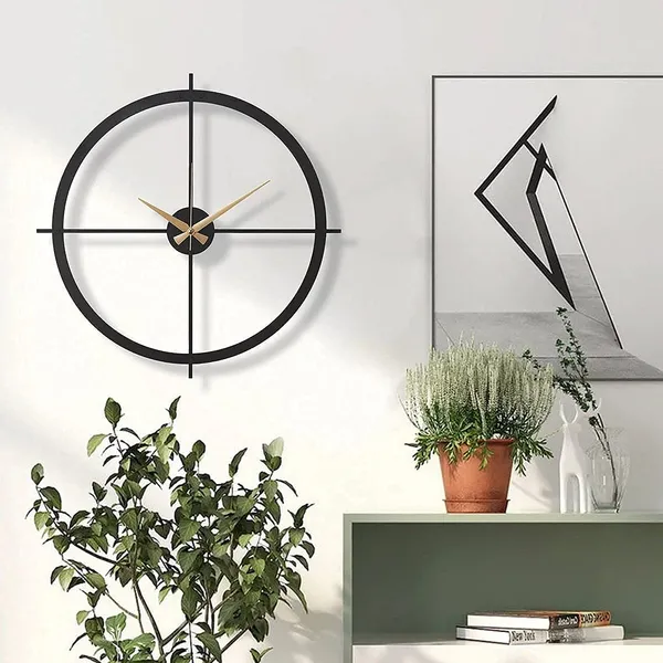 Metal_Wall_Clock_for_Home_and_Hall_Home_Big_Size_Living_Room_Hall_Bedroom_Stylish_Clock_(Black_Pipe)
