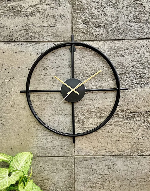 Metal_Wall_Clock_for_Home_and_Hall_Home_Big_Size_Living_Room_Hall_Bedroom_Stylish_Clock_(Black_Pipe)