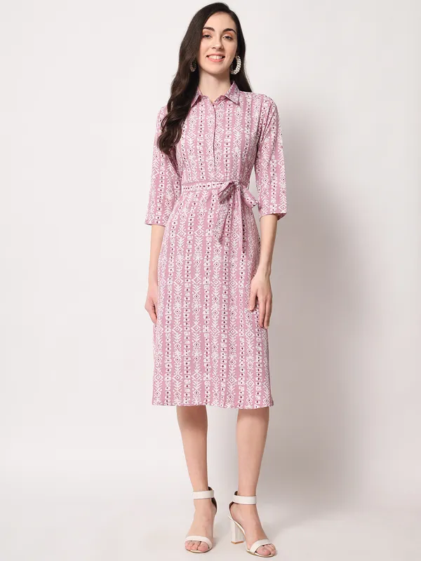 Peach_Dress_Polyester_Blend_Printed_For_Women.