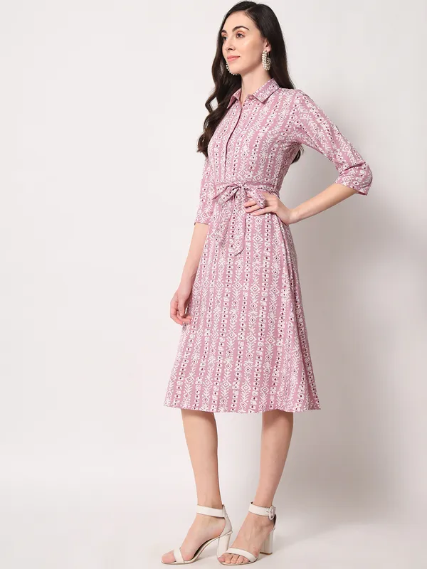 Peach_Dress_Polyester_Blend_Printed_For_Women.