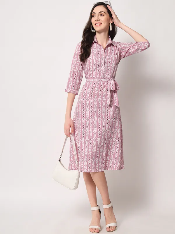 Peach_Dress_Polyester_Blend_Printed_For_Women.