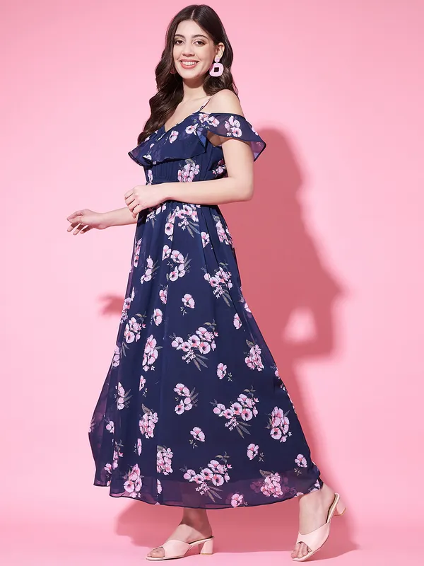 Floral_Printed_Cold_Shoulder_Georgette_Maxi_Dress