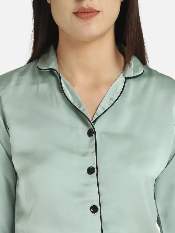 Turquoise_Satin_Solid_Night_Suit_For_Women.