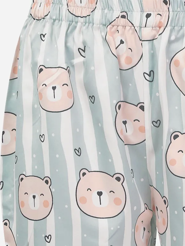 Multicolour_Night_Suit_Silk_Satin_Panda_Print_For_Women.