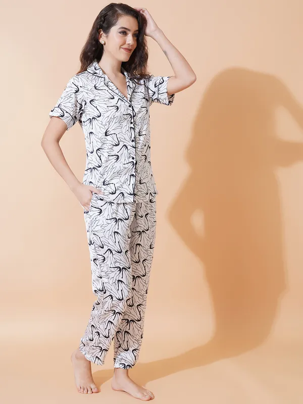 White_Japan_Satin_Abstract_Night_Suit_For_Women.