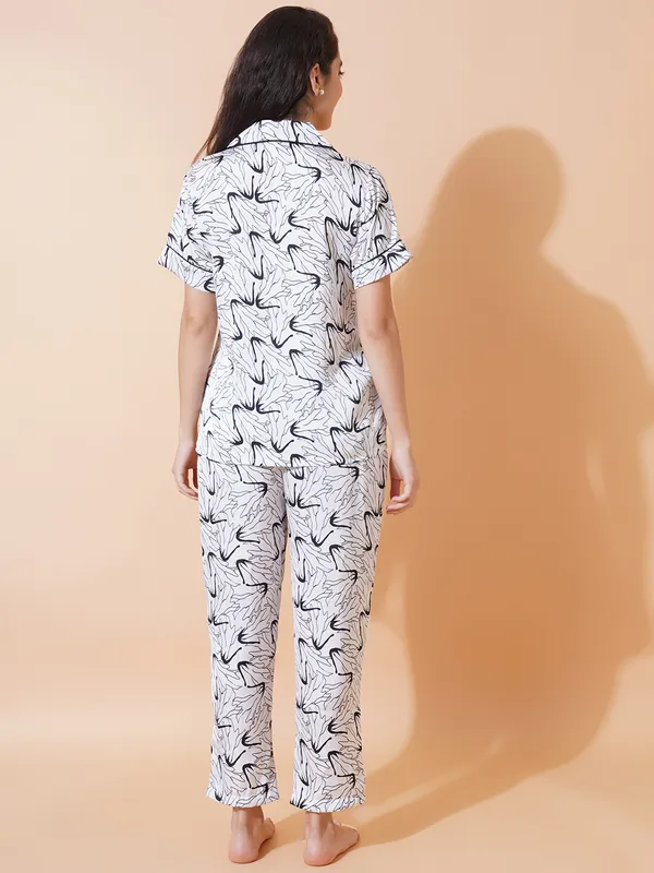 White_Japan_Satin_Abstract_Night_Suit_For_Women.