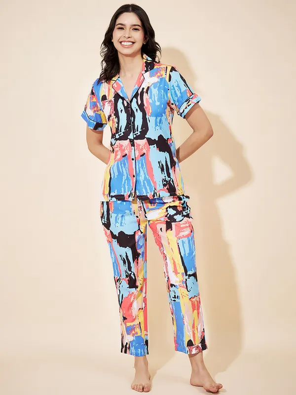 Multicolor_Cotton_Abstract_Night_Suit_For_Women.
