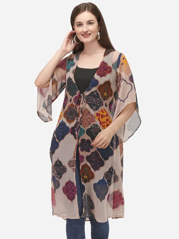 Women_Geometric_Printed_Longline_Tie-Up_Shrug