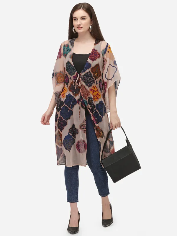 Women_Geometric_Printed_Longline_Tie-Up_Shrug