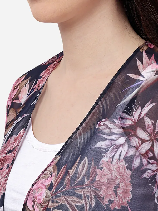 Women_3/4th_Sleeve_Multicolor_Shrug
