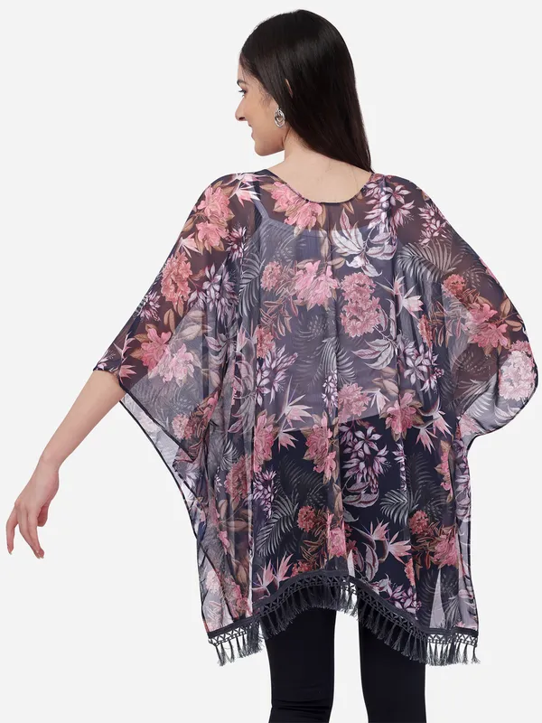 Women_3/4th_Sleeve_Multicolor_Shrug