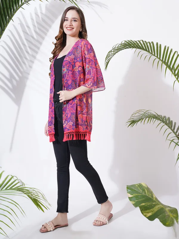 Fbella_Women_Open_Front_Chiffon_Printed_Shrug