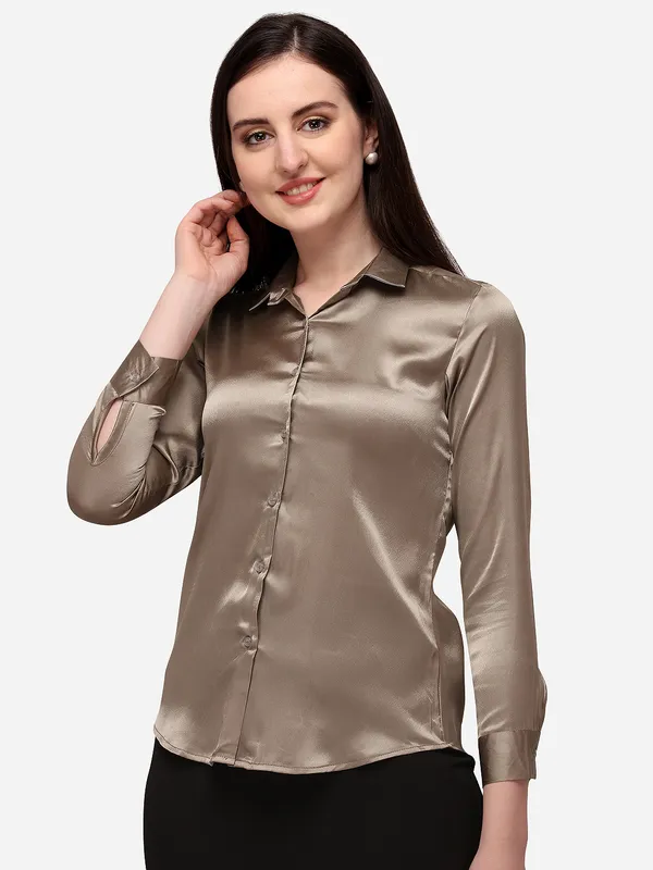 Women_Copper_Gold-Toned_Satin_Formal_Shirt