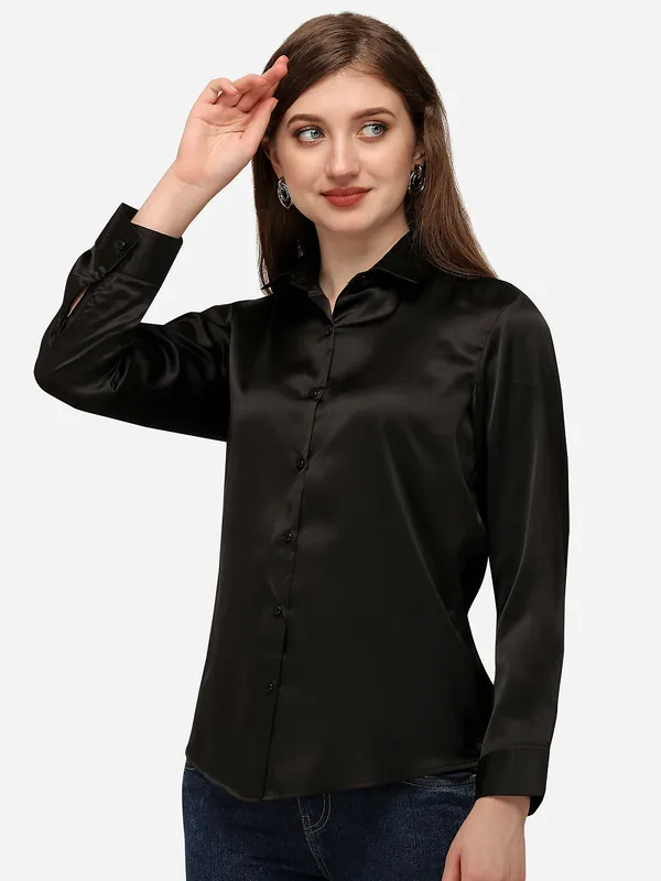 Women_Black_Standard_Casual_Shirt