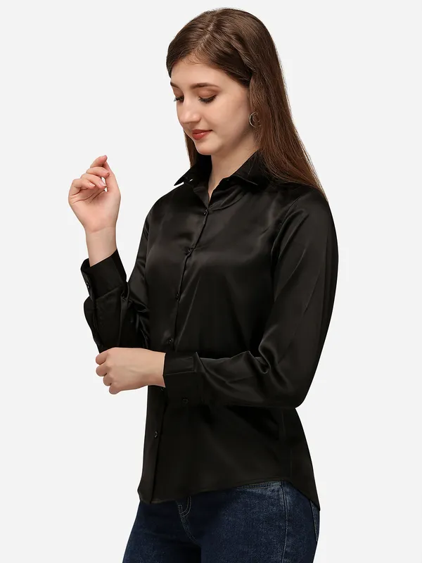 Women_Black_Standard_Casual_Shirt
