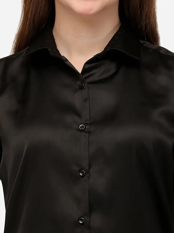 Women_Black_Standard_Casual_Shirt