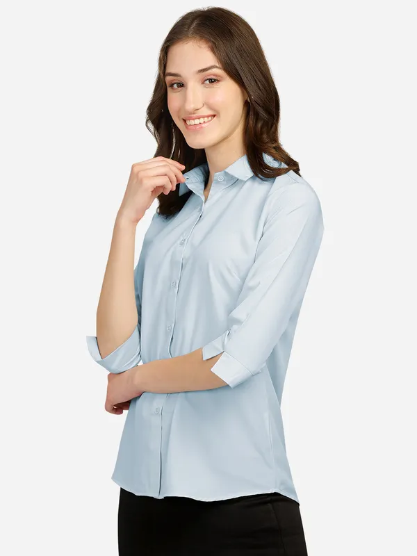 Women_Blue_Solid_Standard_Slim_Fit_Formal_Shirt