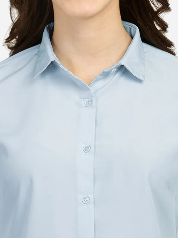 Women_Blue_Solid_Standard_Slim_Fit_Formal_Shirt