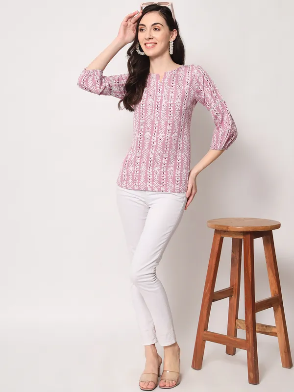 Crepe_Printed_Peach_Top_For_Women.