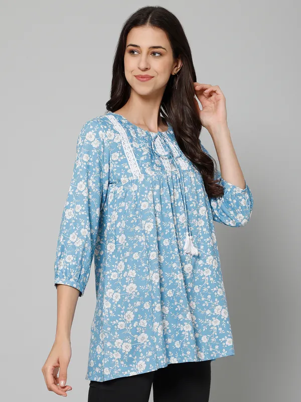 Blue_Floral_Top_Cotton_Viscose_For_Women.