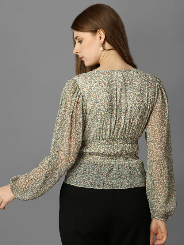 Multicolour_Chiffon_Top_Ditsy_Print__For_Women.