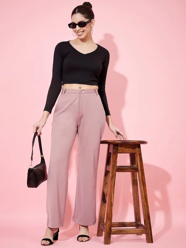 Peach_Cotton_Blend__Solid_Trouser_For_Women.