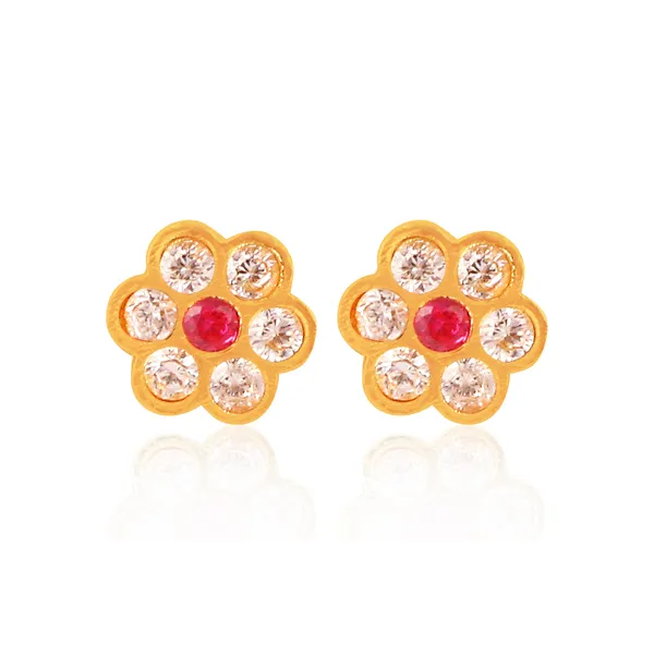 Multicolor_Cz_Flower_Nosepin/Babystud