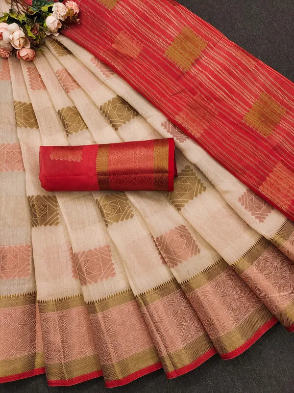 Chiku_Color_Cotton_Silk_Daily_Wear_Saree_For_Women