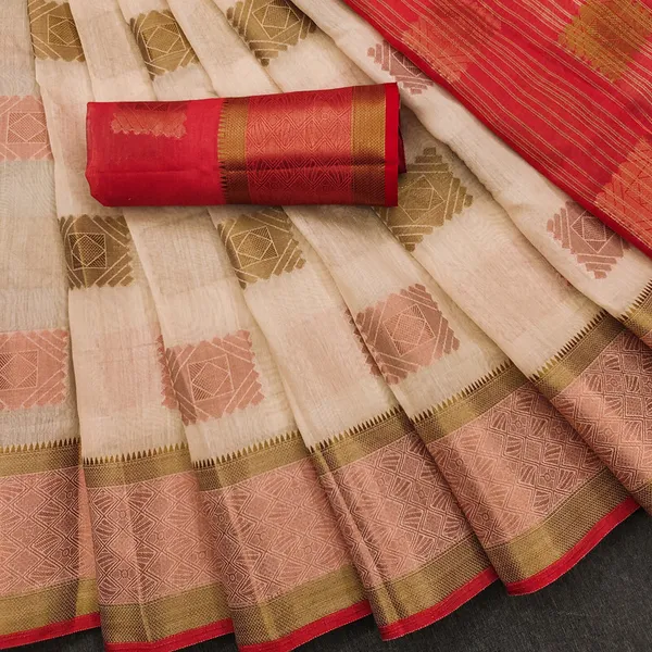 Chiku_Color_Cotton_Silk_Daily_Wear_Saree_For_Women