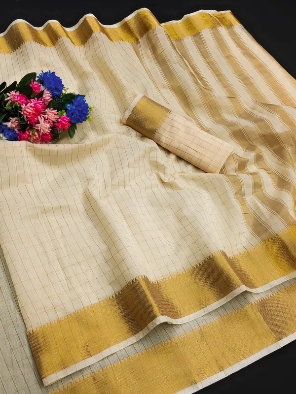 Cotton_Silk_Chiku_Color_Jacquard_Woven_Design_Banarasi_Stlye_recommended_for_Wedding,_Party_&_Festival,_Zari_Woven_Saree_for_Women