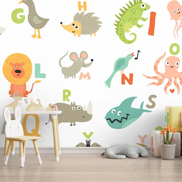 Complete_children_ABC__alphabet_for_babies_toddlers_preschoolers_with_funny_animals_pictures_for_each_letter_vector_illustration
