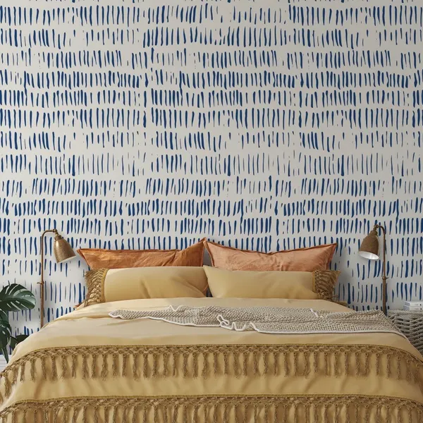 Japanese_pencil_blue_line_Mural_Wallpaper