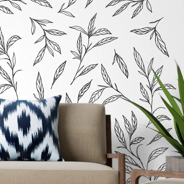Floral_seamless_pattern_with_mini_leaves_art_Vector_hand_drawn_herbs,_berries._Mural_Wallpaper.