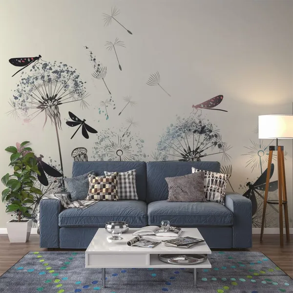 Floral_seamless_pattern_with_mini_leaves_art_Vector_hand_drawn_herbs,_berries._Mural_Wallpaper.