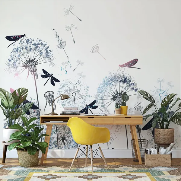 Floral_seamless_pattern_with_mini_leaves_art_Vector_hand_drawn_herbs,_berries._Mural_Wallpaper.