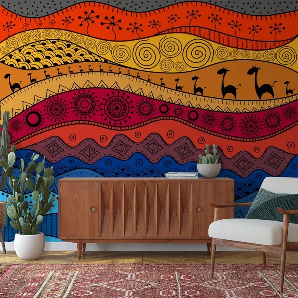 African_hand_drawn_ethnic_pattern,_tribal_background._It_can_be_used_for_wallpapers,_Mural_Wallpaper.