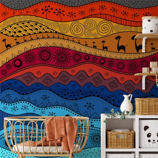 African_hand_drawn_ethnic_pattern,_tribal_background._It_can_be_used_for_wallpapers,_Mural_Wallpaper.